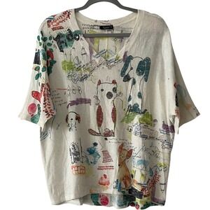 Inoah Lightweight‎ Dog Cat V Neck Sweater Medium